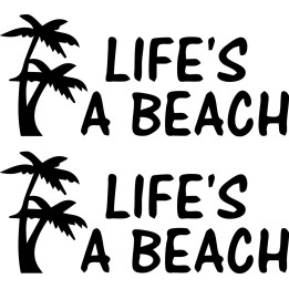 Buy Lifes A Beach Die Cut Vinyl Decal V3 Online