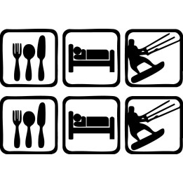Buy Eat Sleep Kitesurfing Surf 1 Vinyl Sticker Decal Online