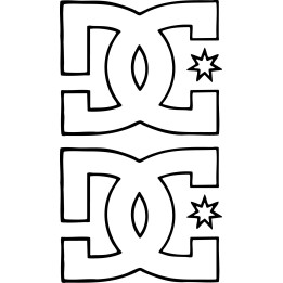 DC Shoes Logo Stickers – Skate Snowboard Decals (2-Pack)