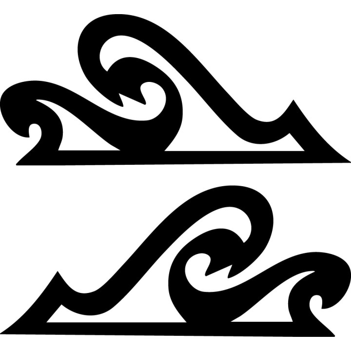 Buy Wave Outline Sticker Vinyl Decal Online