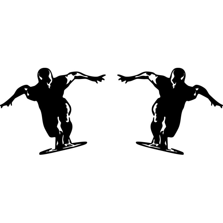 Silver Surfer Stickers – Marvel Comics Decals (2-Pack)