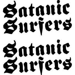 Satanic Surfers Stickers – Punk Rock Decals (2-Pack)