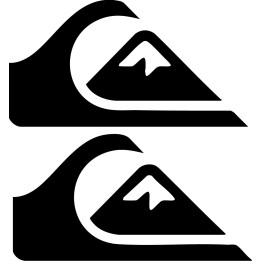 Quiksilver Mountain Wave Vinyl Stickers 2-Pack