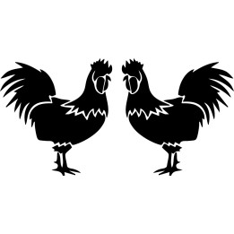 Cockerel & Chicken Stickers – Rooster Decals (2-Pack)