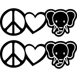 Elephant Vinyl Decal Sticker V54 - DecalsHouse