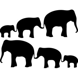 Elephant Vinyl Decal Sticker V47 - DecalsHouse