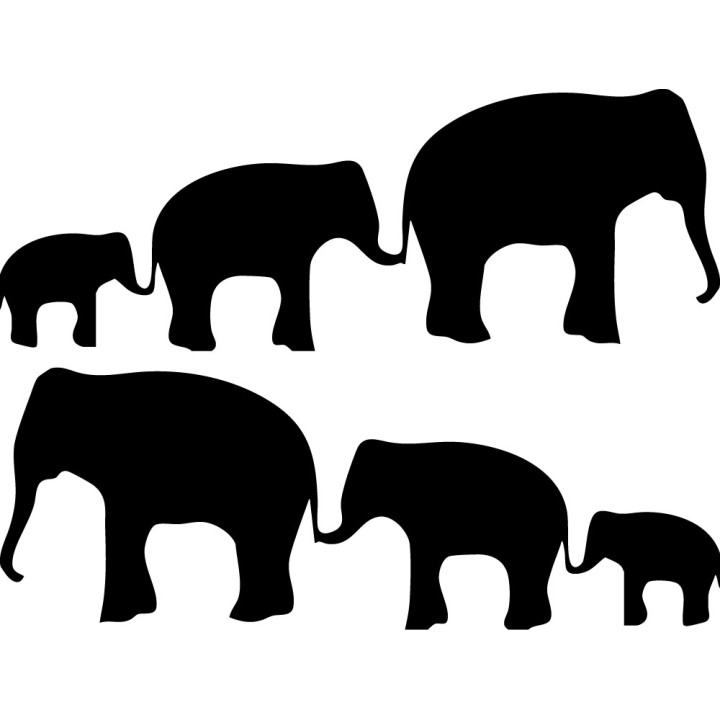 Elephant Vinyl Decal Sticker V47 - DecalsHouse