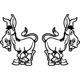 Funny Donkey Stickers – Cartoon Novelty Decals (2-Pack)