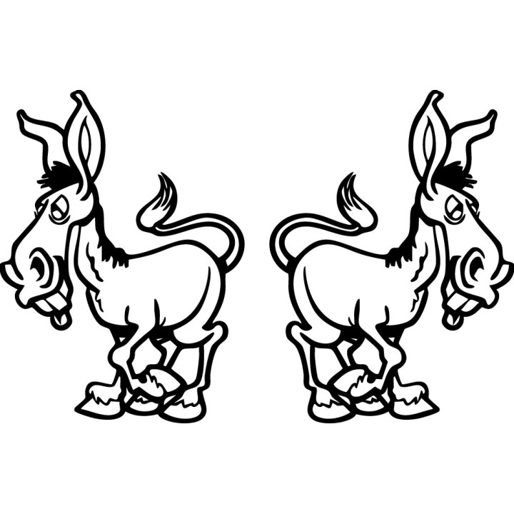 Funny Donkey Stickers – Cartoon Novelty Decals (2-Pack)