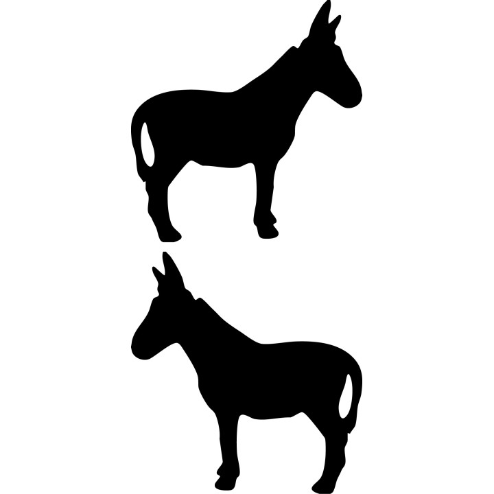 Donkey Stickers – Burro Silhouette Decals (2-Pack)