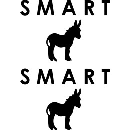 Donkey Stickers – Smart Donkey Silhouette Decals (2-Pack)