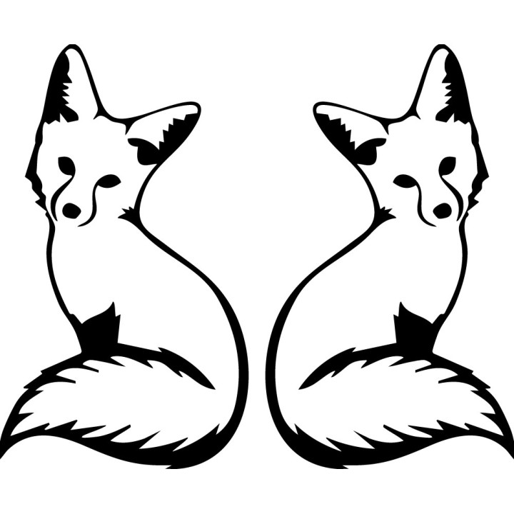 Fox Vinyl Decal Sticker V61 - DecalsHouse