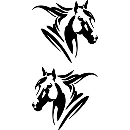 Horse Head Stickers – Equestrian Silhouette Decals (2-Pack)