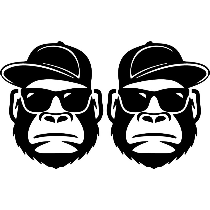 Gorilla Vinyl Decal Sticker V72 - DecalsHouse