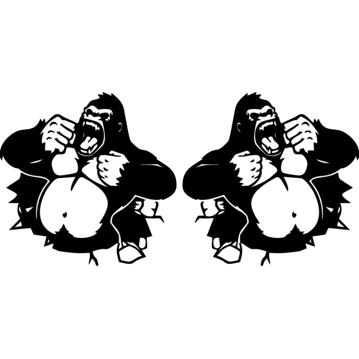 Gorilla Vinyl Decal Sticker V21 - DecalsHouse