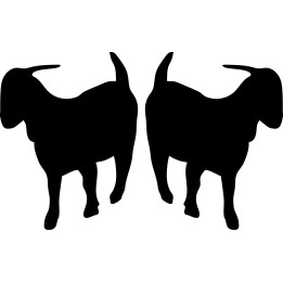 Goat Silhouette Stickers – Farm Animal Decals (2-Pack)