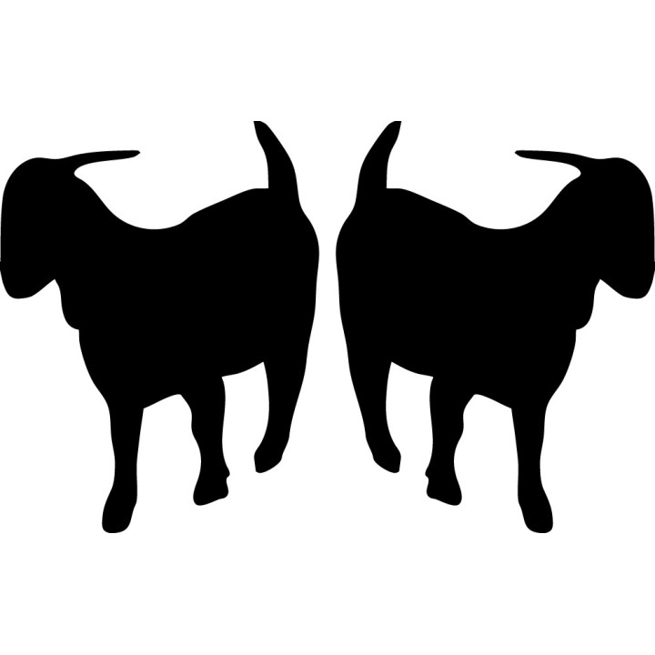 Goat Silhouette Stickers – Farm Animal Decals (2-Pack)