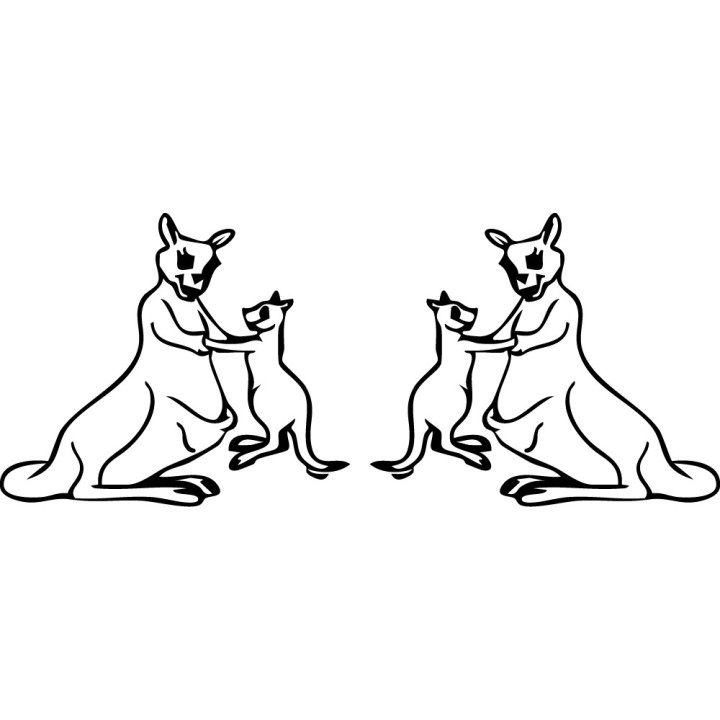 Kangaroo Vinyl Decal Sticker V19 - DecalsHouse