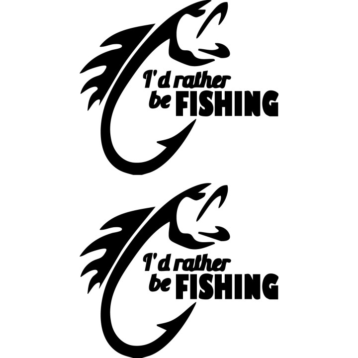 Id Rather Be Fishing Vinyl Decal Sticker - DecalsHouse