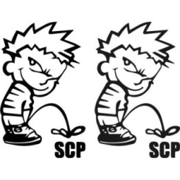 Buy Calvin Pisses Sporting Cp Humorous Carbon Decal Sticker Online