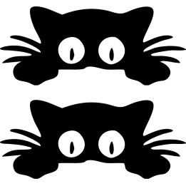 Black Cat V4 Sticker Vinyl Decal - DecalsHouse