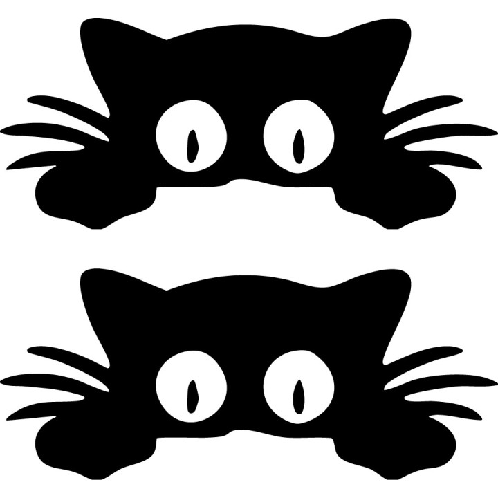 Black Cat V4 Sticker Vinyl Decal - DecalsHouse