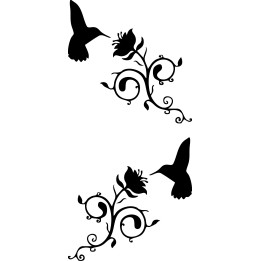 Flower Bird Vinyl Decal Sticker - DecalsHouse