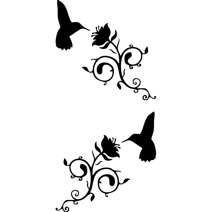 Flower Bird Vinyl Decal Sticker - DecalsHouse
