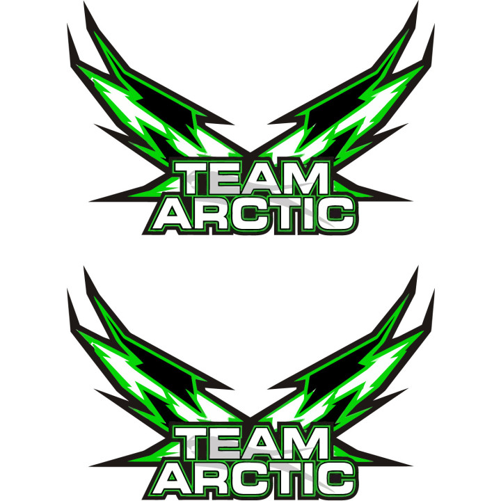 Arctic Cat Green Stickers - Snowmobile & ATV Decals (2-Pack)