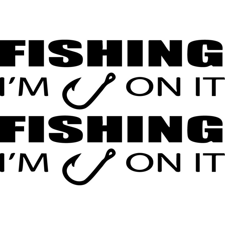 Im Hooked On It Fishing Vinyl Decal Sticker - DecalsHouse