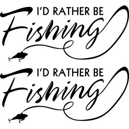 Id Rather Be Fishing Vinyl Decal Sticker V2 - DecalsHouse