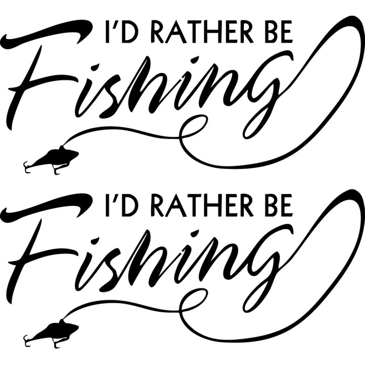 Id Rather Be Fishing Vinyl Decal Sticker V2 - DecalsHouse