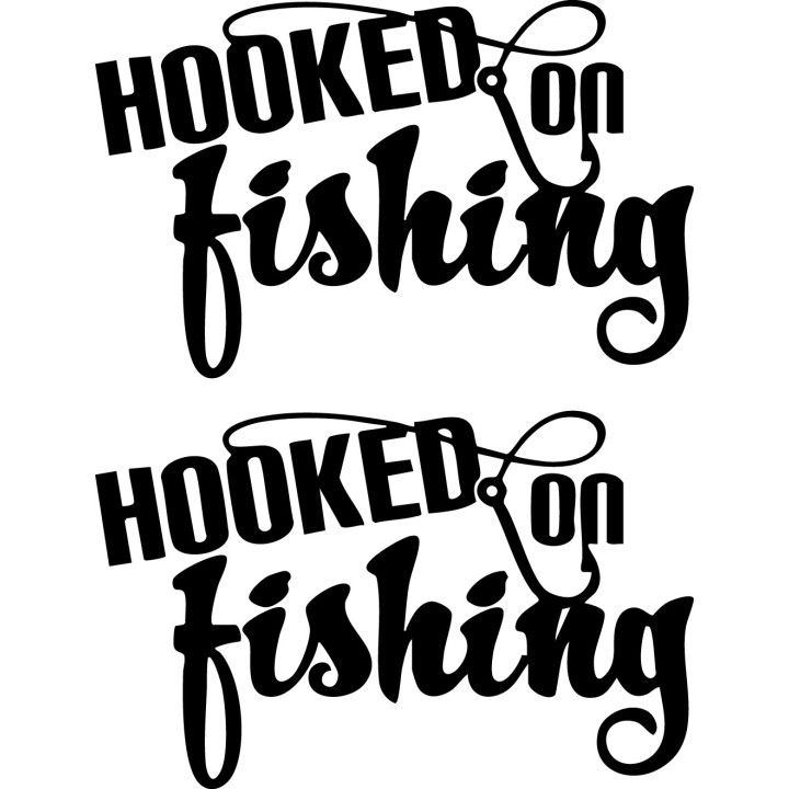 Hooked On Fishing Vinyl Decal Sticker - DecalsHouse