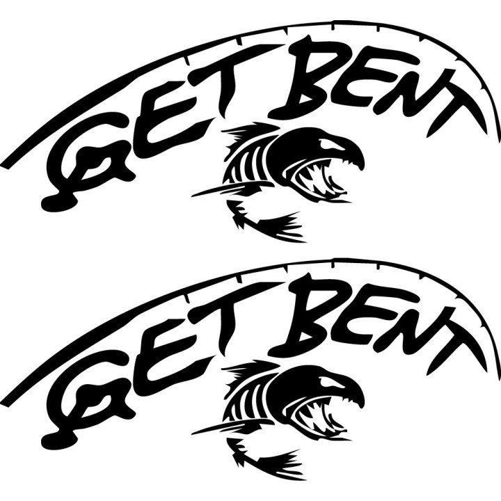 Get Bent Fishing Vinyl Decal Sticker - DecalsHouse
