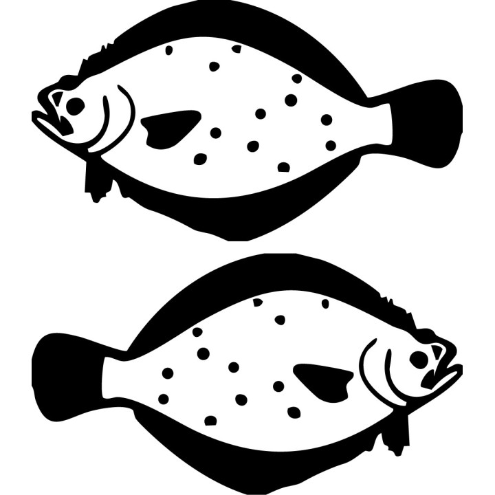 Flounder Trout Vinyl Decal Sticker V5 - DecalsHouse