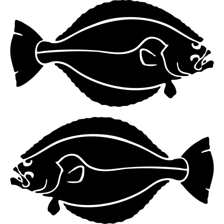 Flounder Trout Vinyl Decal Sticker V4 - DecalsHouse