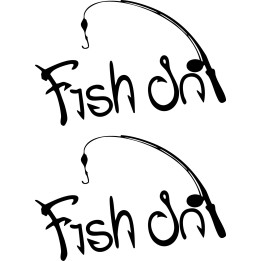 Fish On Fishing Vinyl Decal Sticker V3 - DecalsHouse