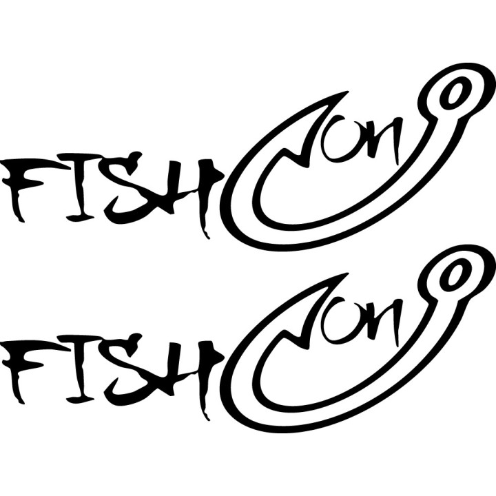 Fish On Fishing Vinyl Decal Sticker V2 - DecalsHouse