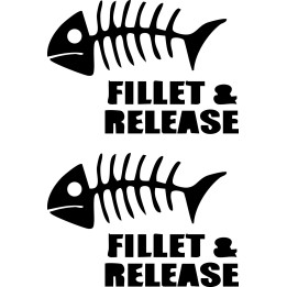Fillet And Release Fishing Vinyl Decal Sticker - DecalsHouse