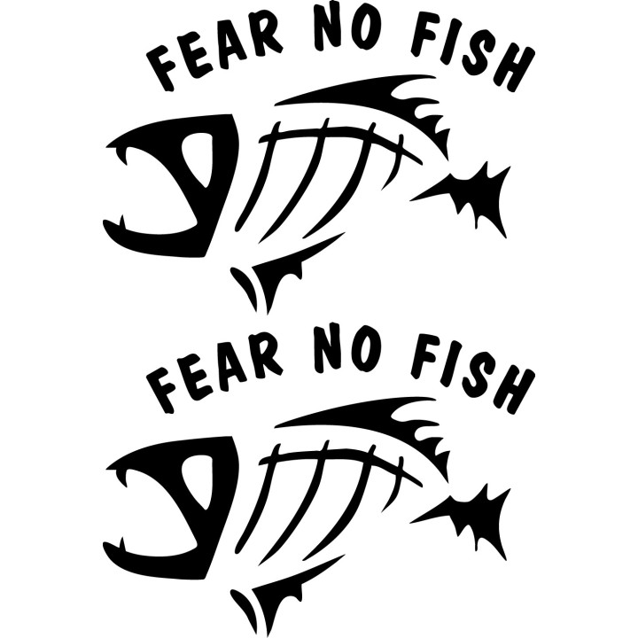 Fear No Fish Fishing Vinyl Decal Sticker - DecalsHouse