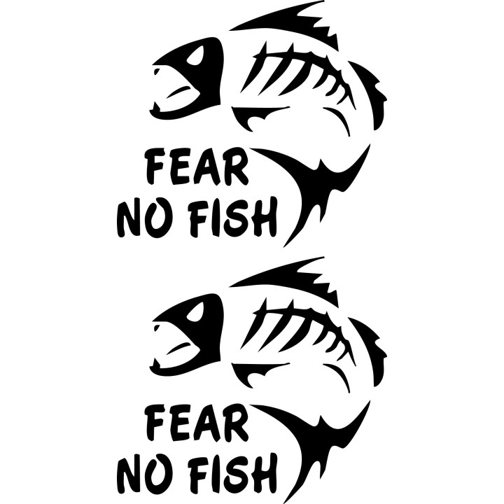Fear No Fish Fishing Vinyl Decal Sticker V2 - DecalsHouse