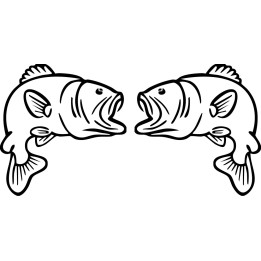 Bass Fish Stickers – Largemouth Bass Fishing Decals (2-Pack)
