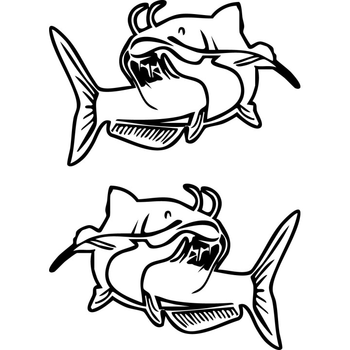 Catfish Vinyl Decal Sticker V17 - DecalsHouse
