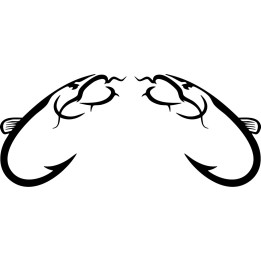Catfish Hook Fishing Vinyl Decal Sticker - DecalsHouse