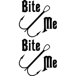 Bite Me Fishing Vinyl Decal Sticker V2 - DecalsHouse