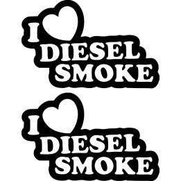 I Love Diesel Smoke Sticker Vinyl Decal Dh - DecalsHouse