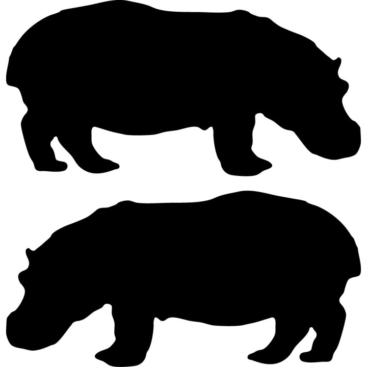 Buy Short Hippopotamus Decal Sticker Online
