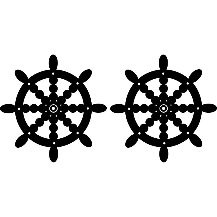 Buy Ship Wheel 2 Vinyl Decal Sticker Online