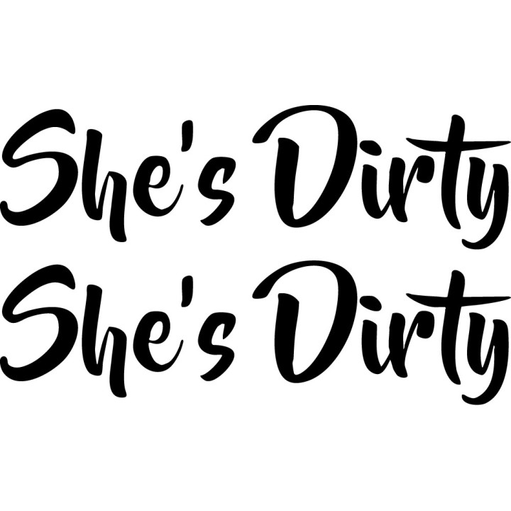 Buy Shes Dirty Vinyl Decal Sticker Online