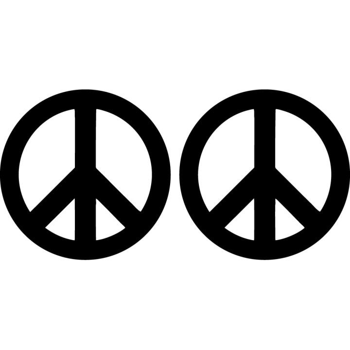 Peace Symbol Stickers – CND Peace Sign Decals (2-Pack)
